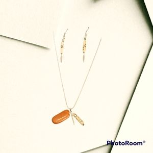 Necklace and earrings